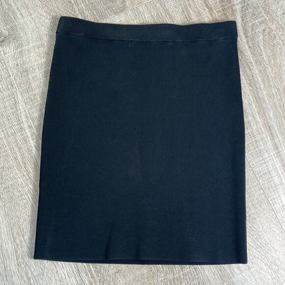 T ALEXANDER WANG Black Bodycon Fitted Ribbed Waist Mini Skirt Womens Size Medium - Picture 4 of 5